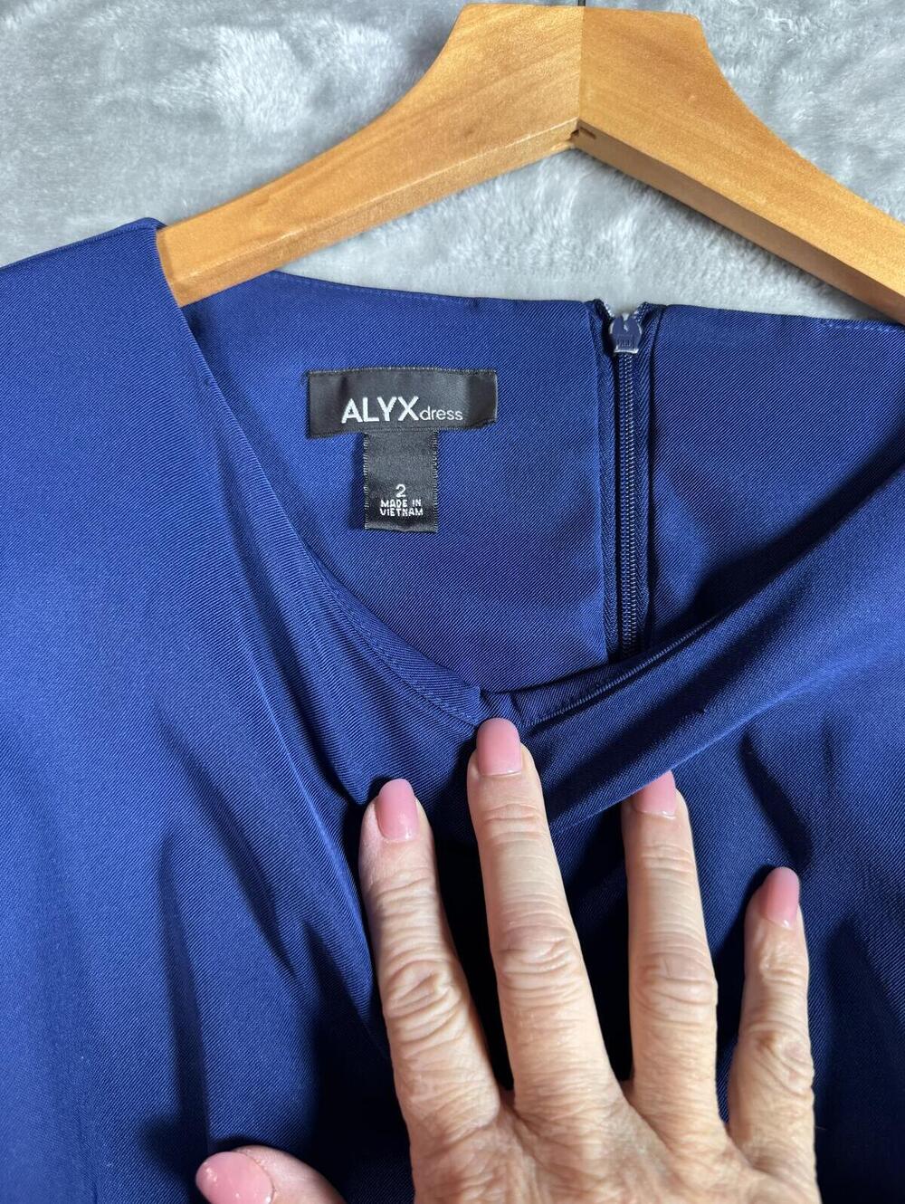 ALYX Classic Sleeveless Blue Dress Size 2 - Picture 2 of 3
